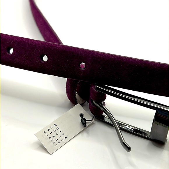 White House Black Market Accessories - WHBM Plum Colored, Leather Womens Belt.